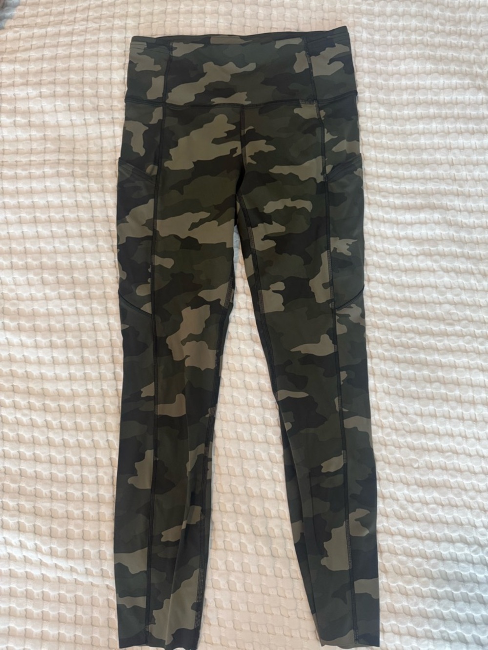 lululemon athletica Green & Black Camo High-Rise Leggings